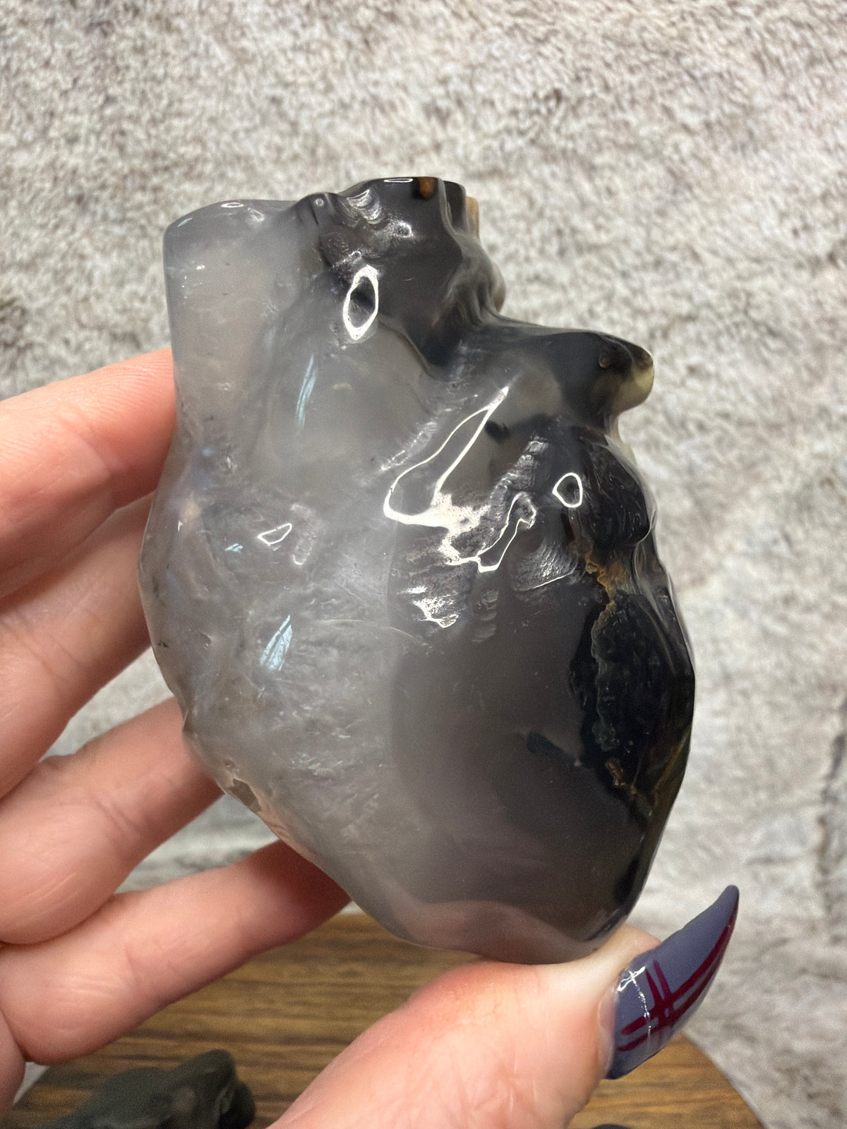 Volcano Agate Heart