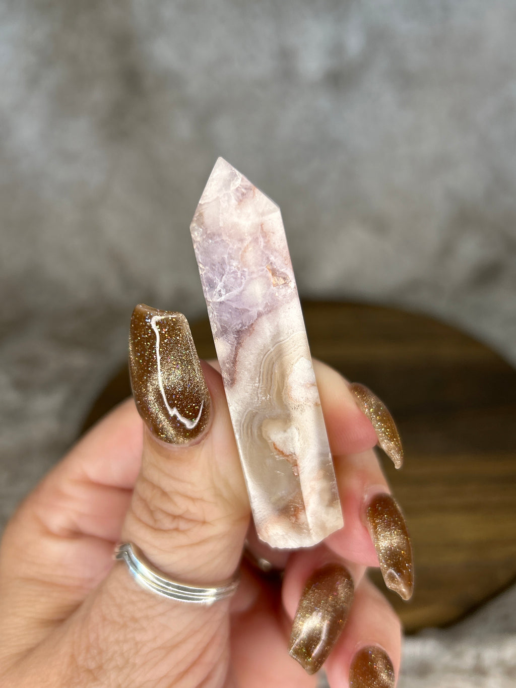 Flower Agate Amethyst