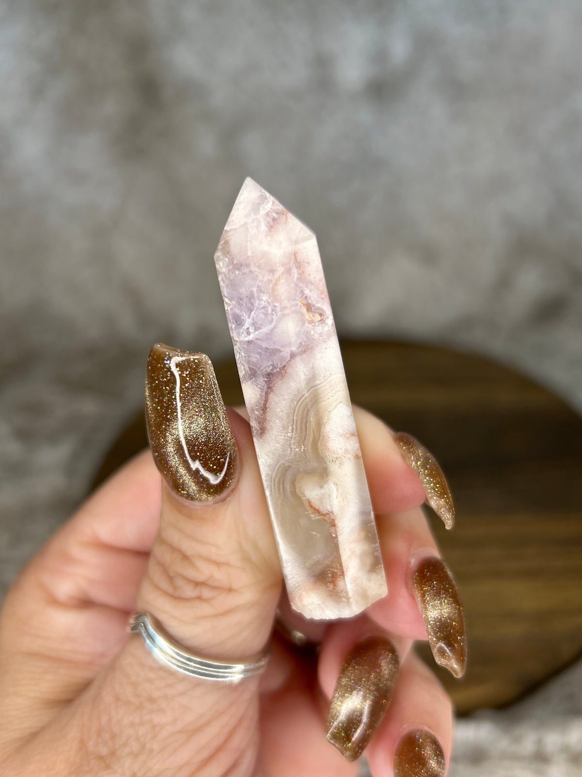 Flower Agate Amethyst