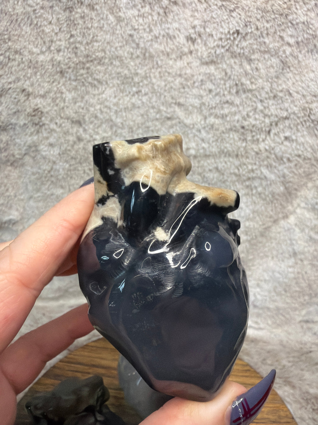 Volcano Agate Heart