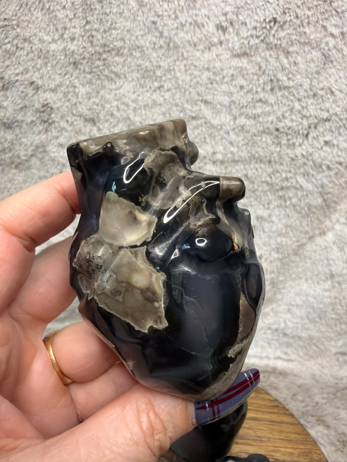 Volcano Agate Heart