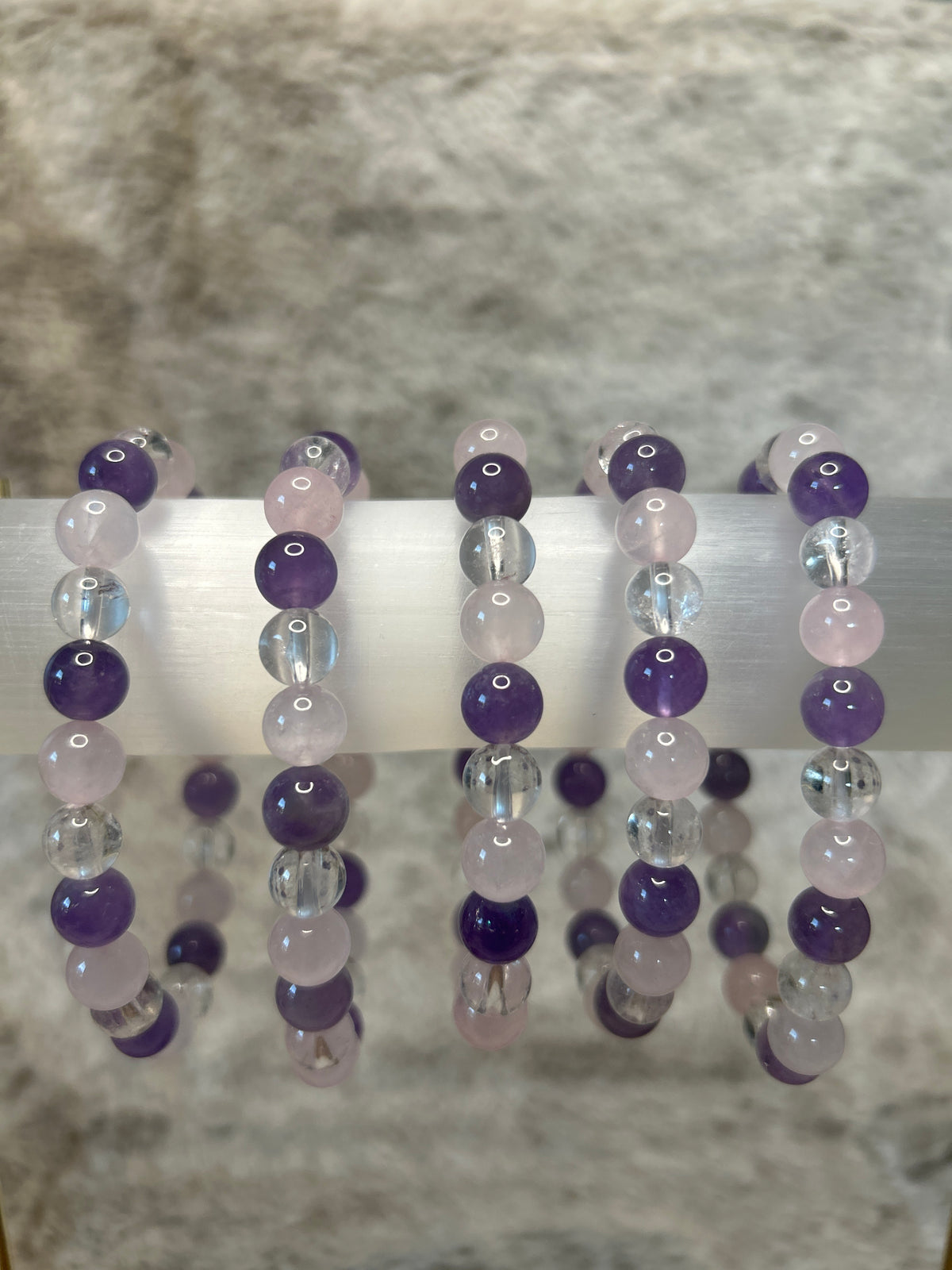 Amethyst, Rose and Clear Quartz