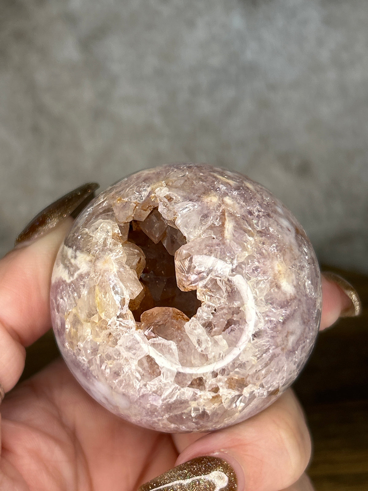 Flower Agate Amethyst