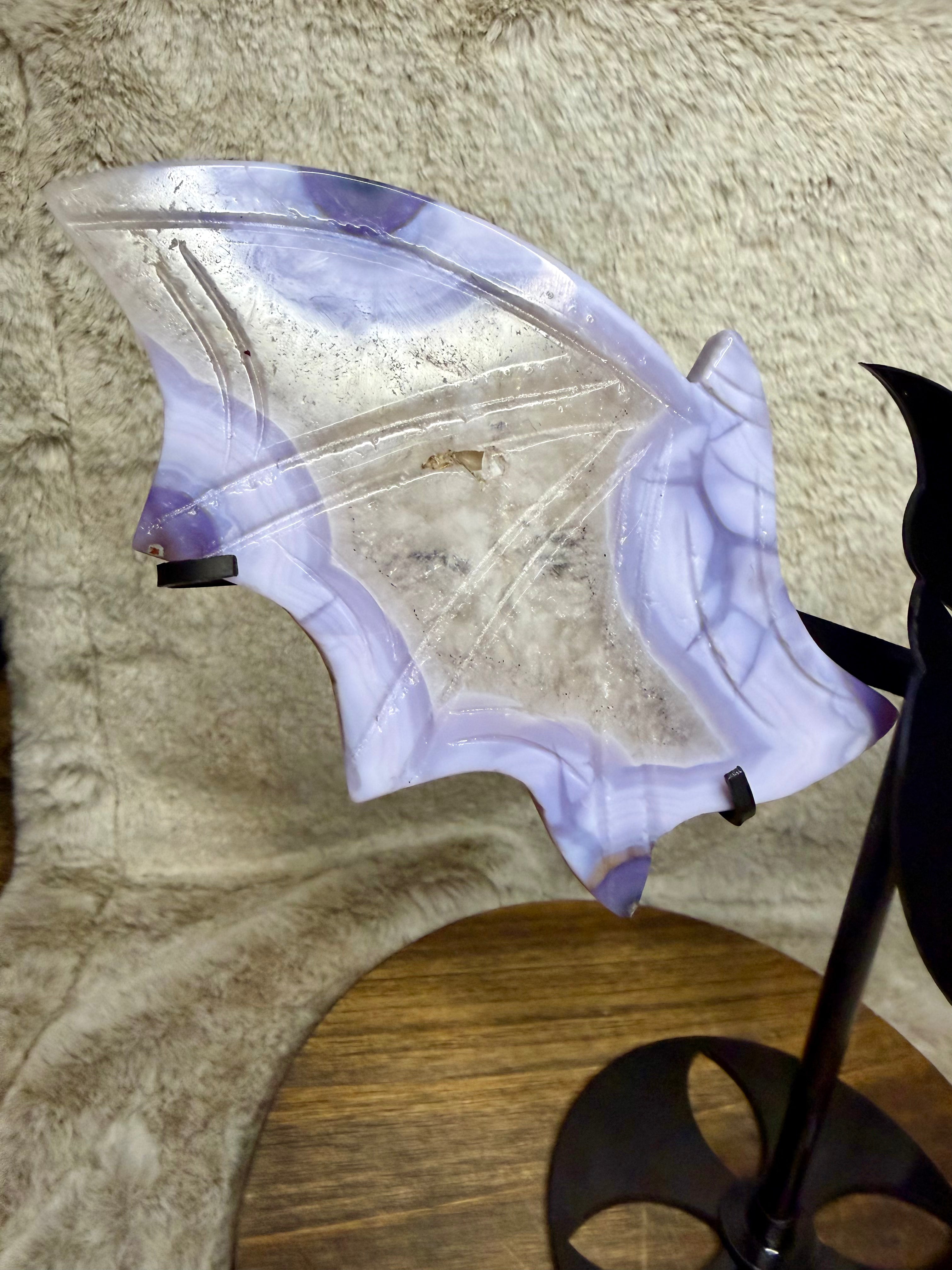 Blue Agate Bat Wings