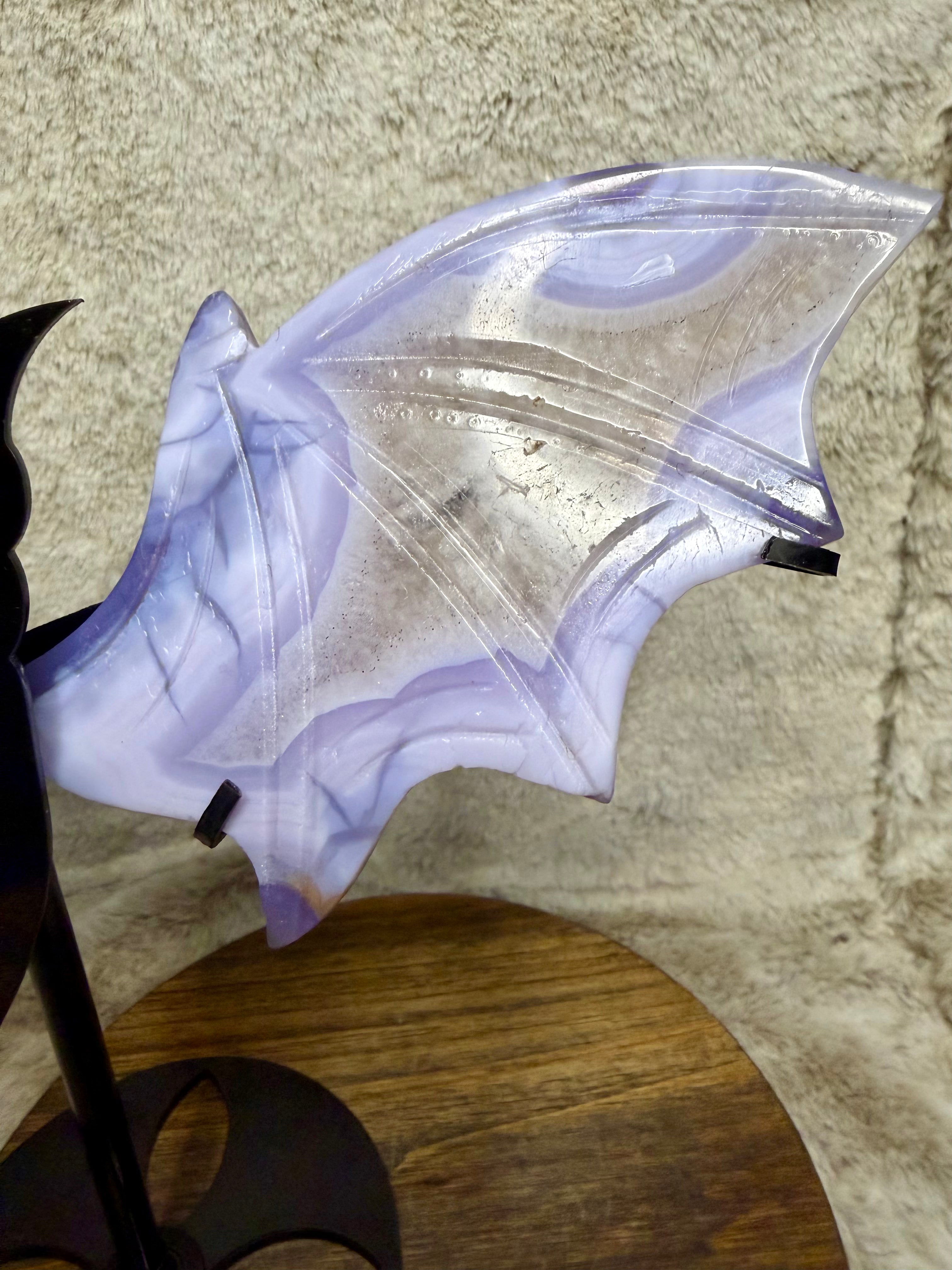 Blue Agate Bat Wings