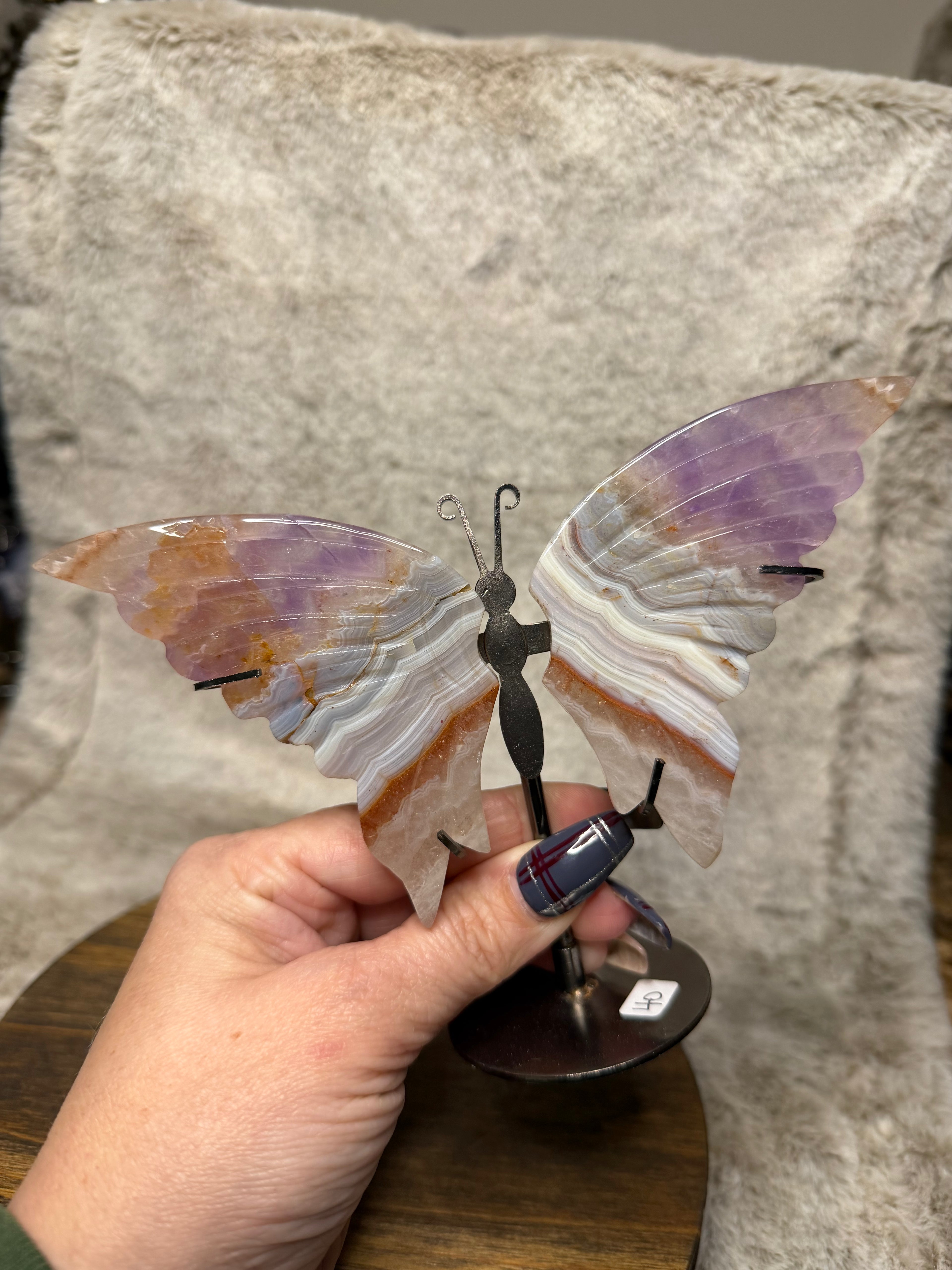 Amethyst Agate Butterfly